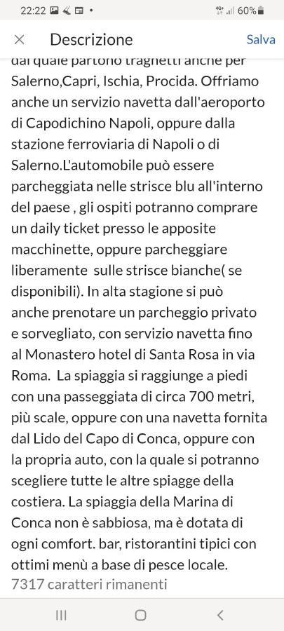 La Casina Del Pennolo, Casa Stani 60 Mq. Villa Conca dei Marini Exteriör bild